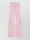 Gucci Cotton Cargo Trousers With Wide Leg Design In Pink