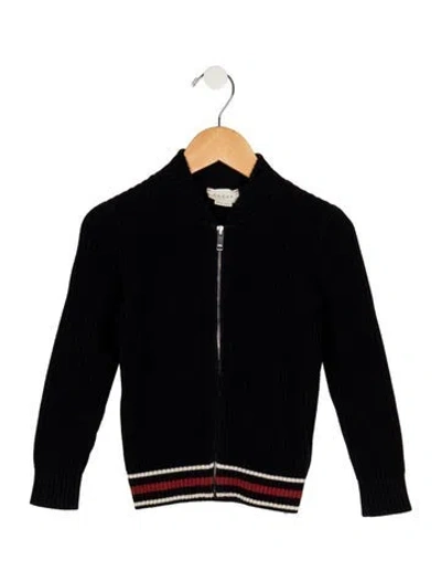 Pre-owned Gucci Babies' Cotton Casual Jacket With Zip Closure In Black