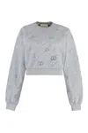 GUCCI GUCCI COTTON CREW-NECK SWEATSHIRT WITH LOGO