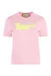 Gucci Pink Logo-print Cotton T-shirt