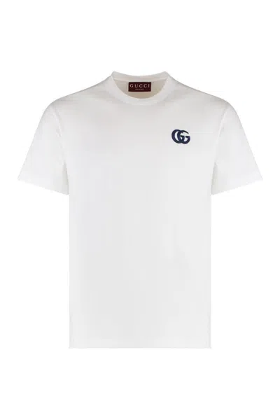 Gucci Cotton Crew-neck T-shirt In White