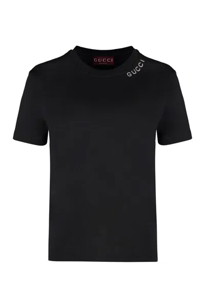 Gucci Light Cotton Jersey T-shirt In Black