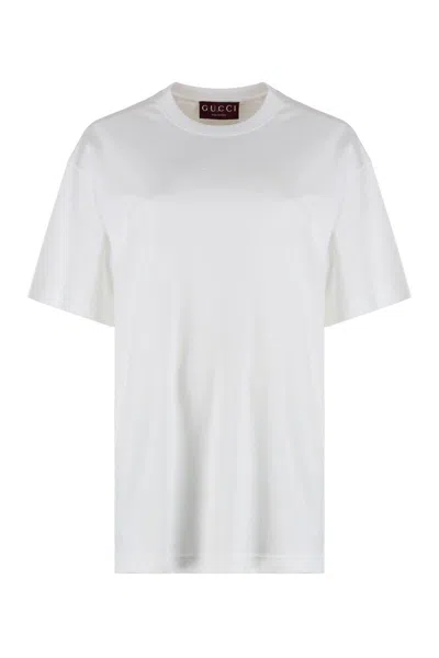 Gucci Cotton Crew-neck T-shirt In White