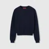 Gucci Cotton Crewneck Top With Gg Argyle In Blue
