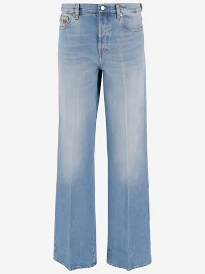 Gucci Cotton Denim Jeans In Blue