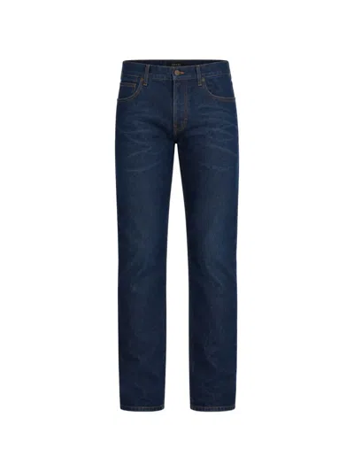 Gucci Cotton Denim Pants With Embroidery In Blue