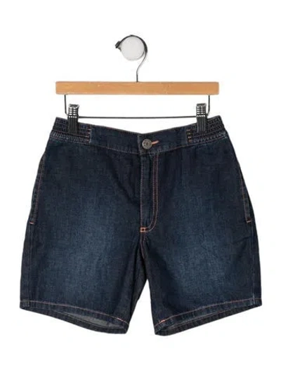 Pre-owned Gucci Kids' Cotton Denim Shorts In Blue