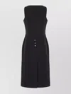 Gucci Cotton Dress With Back Slit And Button Detailing