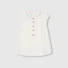 Gucci Cotton Dress With Embroidery In White