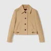 Gucci Cotton Trench With Adjustable Side Tabs In Beige