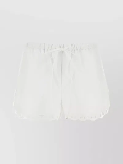 Gucci Cotton Elastic Waistband Shorts In White