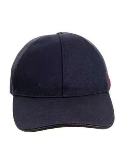 Pre-owned Gucci Cotton Embroidered Baseball Hat In Blue/red