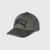 Gucci Cotton Embroidered Baseball Hat In Grey