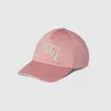 Gucci Cotton Embroidered Baseball Hat In Pink