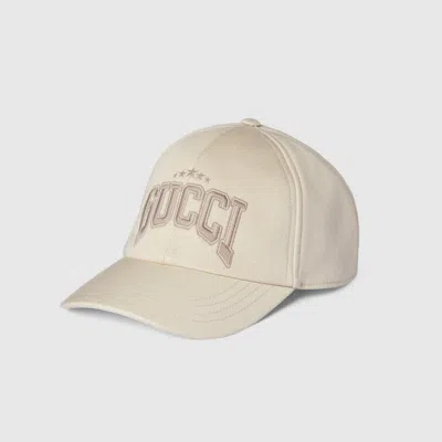 Gucci Cotton Embroidered Baseball Hat In White