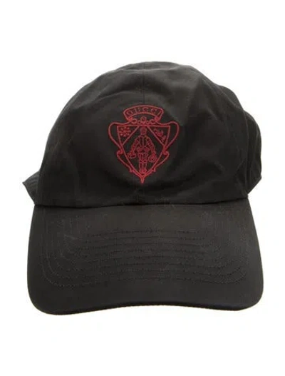 Pre-owned Gucci Cotton Embroidered Hat In Black