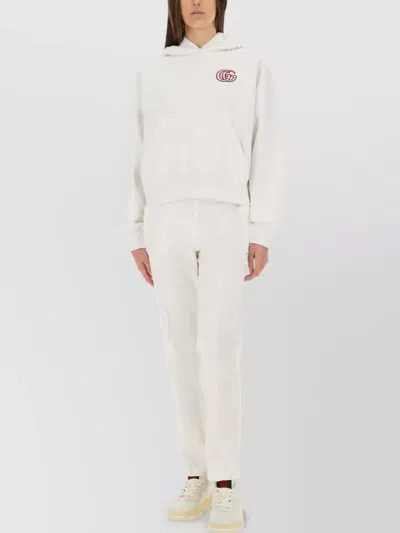 Gucci Cotton Embroidered Sweatshirt In Neutral