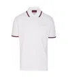 Gucci Web Stripe Cotton-blend Pique Polo Shirt In White