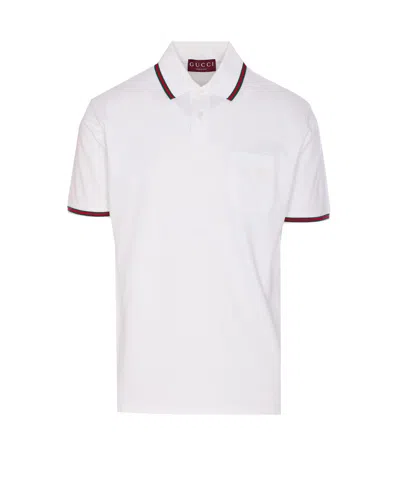 GUCCI COTTON EMBROIDERY POLO SHIRT