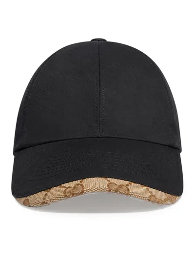 Gucci Baseball Cap In Cotton Fabric In Black