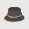 Gucci Cotton Fedora With Double G In Brown