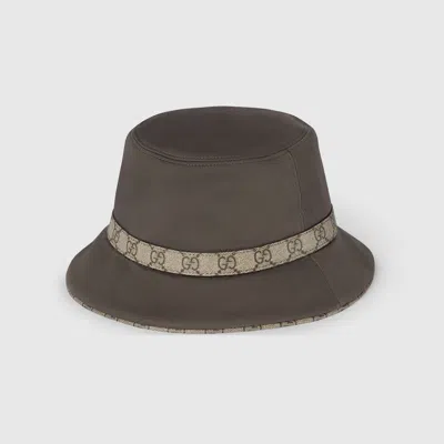Gucci Cotton Fedora With Double G In Brown