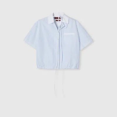 Gucci Cotton Fil Coupé Shirt In Blue