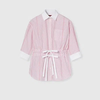 Gucci Cotton Fil Coupé Shirt In Pink