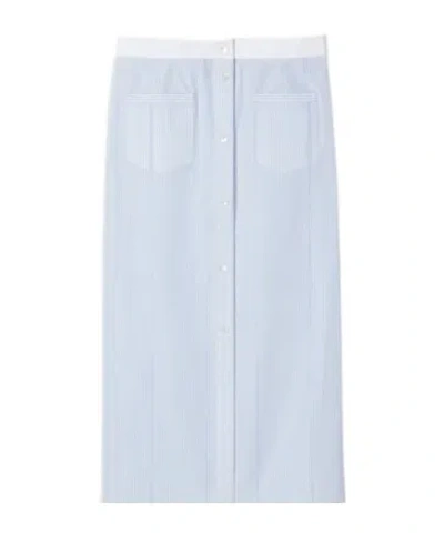 Gucci Cotton Fil Coupé Skirt In Blue
