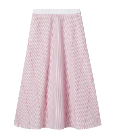 Gucci Cotton Fil Coupé Skirt In Pink