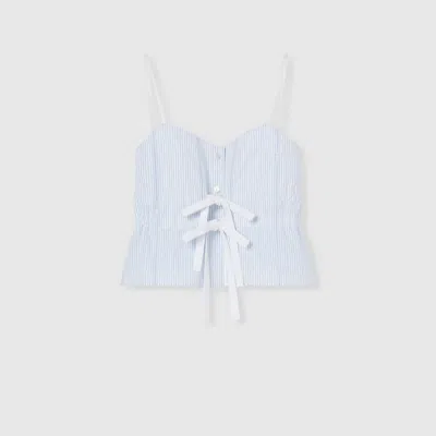 Gucci Cotton Fil Coupé Top In White