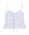 Gucci Cotton Fil Coupé Top In Blue