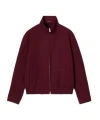 Gucci Cotton Gabardine Jacket With Logo In Burgundy