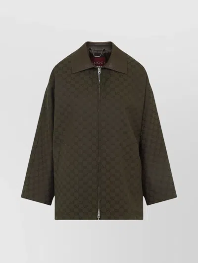 GUCCI COTTON GG LOGO PATTERN JACKET
