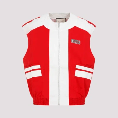 Gucci Cotton Gilet S In Live Red