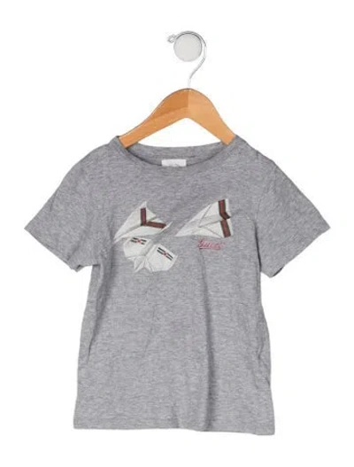 Pre-owned Gucci Babies' Cotton Graphic Print T Shirt In Grey
