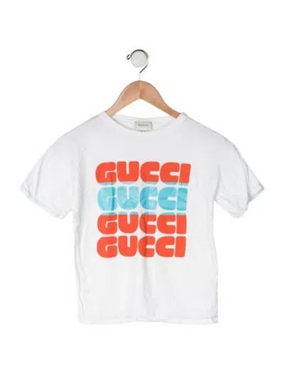 Pre-owned Gucci Kids' Cotton Graphic Print T Shirt In White