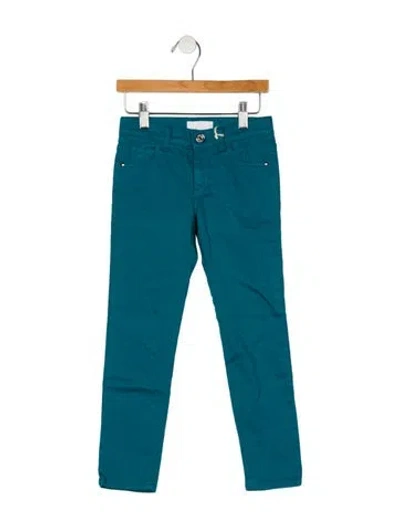Pre-owned Gucci Babies' Cotton Green Pants With Zip And Button Closure