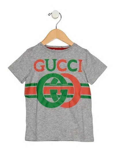 Pre-owned Gucci Babies' Cotton Grey And Multicolor Patterned Short Sleeve T-shirt