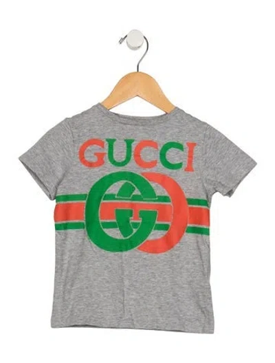 Pre-owned Gucci Babies' Cotton Grey Casual Short Sleeve T-shirt