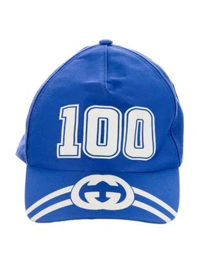 Pre-owned Gucci Cotton  Baseball Hat In Blue
