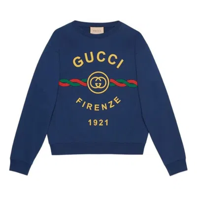 Gucci Cotton  Firenze 1921 Sweatshirt 'blue'