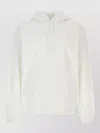 Gucci Cotton Hooded Sweatshirt Drawstring Hood Kangaroo Pocket In White