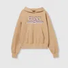 Gucci Cotton Hooded Sweatshirt With Print In Beige
