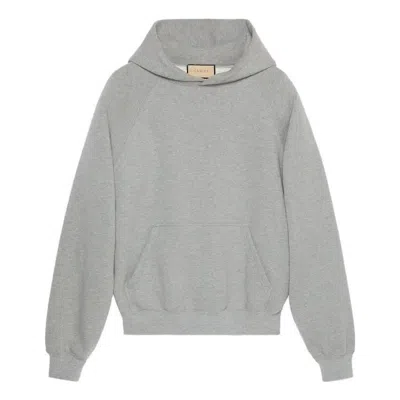 Gucci Cotton Hooded Sweatshirt With Print 'grey' In Gray