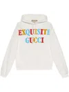 Gucci Hooded Sweatshirt With Unique Graphic Design And Bold Lettering