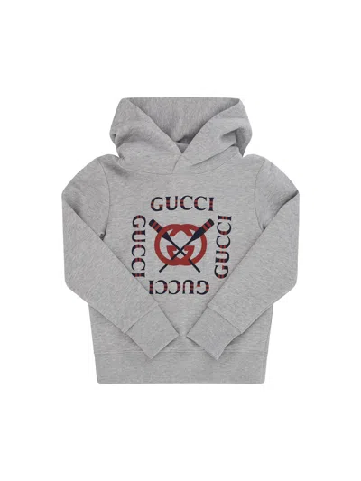 Gucci Kids' Sweatshirts In Light Grey Mel/mc