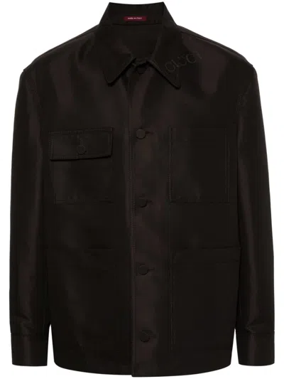 Gucci Cotton Jacket In Brown