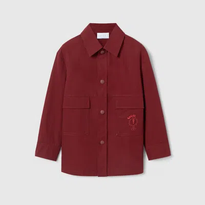 Gucci Cotton Jacket In Red