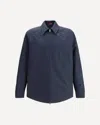 Gucci Men Cotton Jacket With Embroidery In Blue